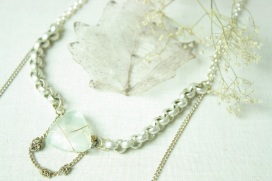 Sterling & Glass Necklace