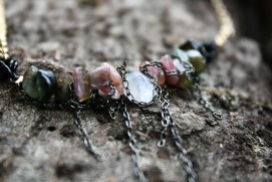 Moonstone and Pink Tourmaline Necklace