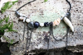 Coyote Tooth & Gemstone Necklace
